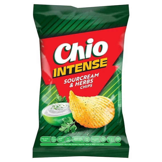EEM-000822 CHIO CHIPS INTENSE SOUR CREAM & HERBS 55G