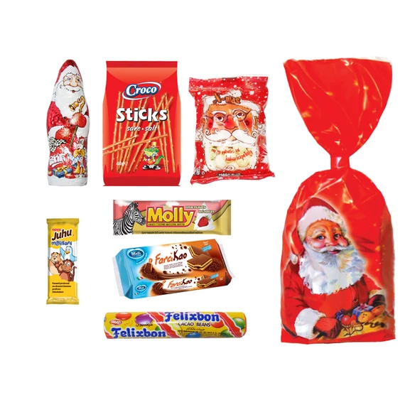 EEM-000911 MIKULÁS CSOMAG PIROS TASAK (B) 171G