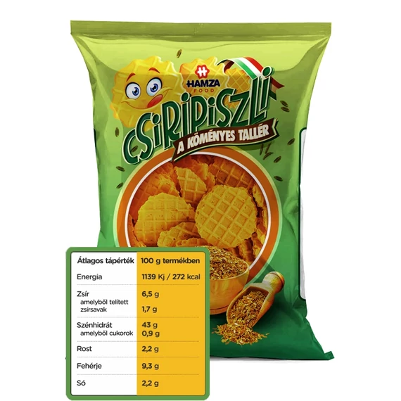 EEM-001417 CSIRIPISZLI KÖMÉNYES SAJTOS TALLÉR 80G