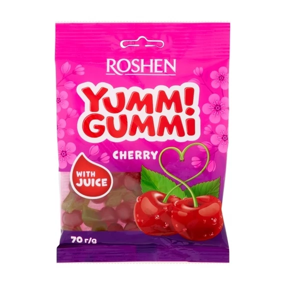 EEM-003001 YUMMI GUMMI CHERRY 70G ROSHEN