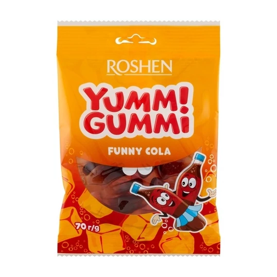 EEM-003003 YUMMI GUMMI FUNNY COLA 70G ROSHEN
