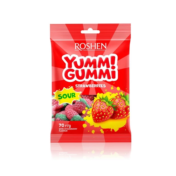 EEM-003317 YUMMI GUMMI SOUR STRAWBERRIES 70G