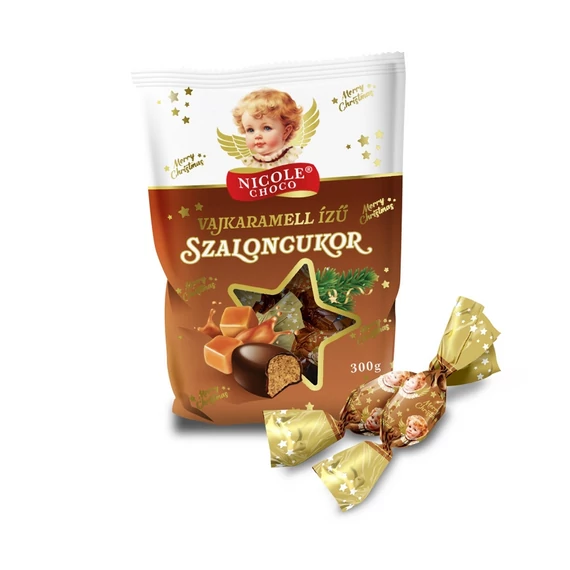 EEM-003452 NICOLE 300G SZALONCUKOR VAJKARAMELL ÍZŰ