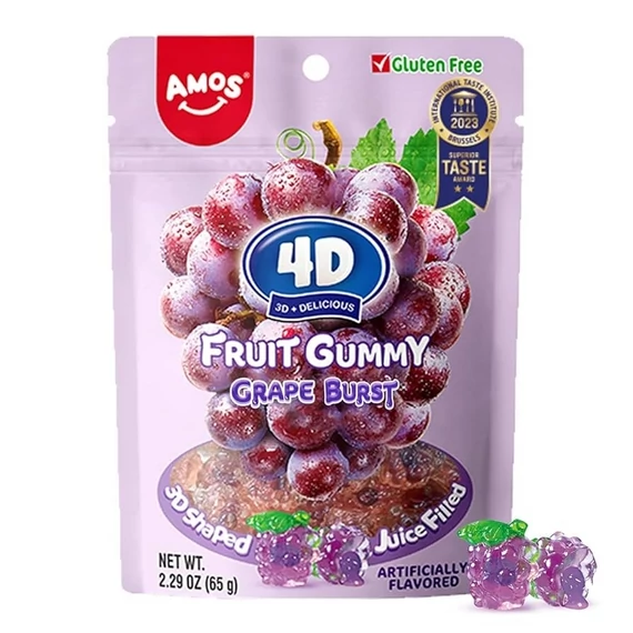 EEM-003500 AMOS 4D FRUIT GUMMY GRAPPE 65G