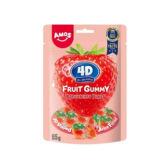 EEM-003503 AMOS 4D FRUIT STRAWBERRY BURST 65G