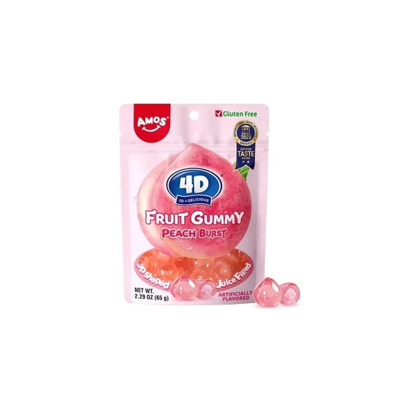 EEM-003505 AMOS 4D GUMMY PEACH 65G
