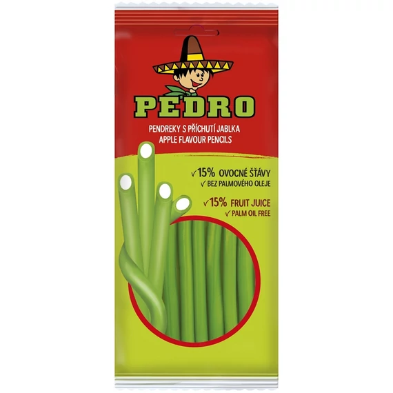 EEM-003544 PEDRO Apple penc. flow gumicukor 80g