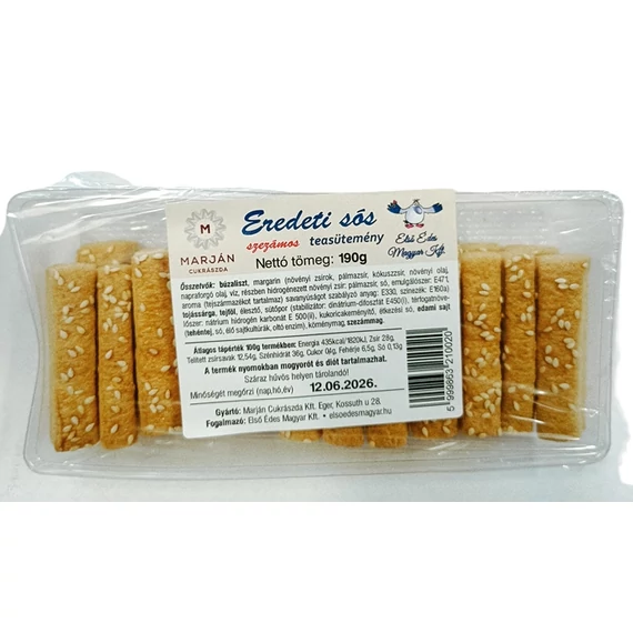 EEM-003680 EREDETI SÓS SZEZÁMOS TEASÜTEMÉNY 190G